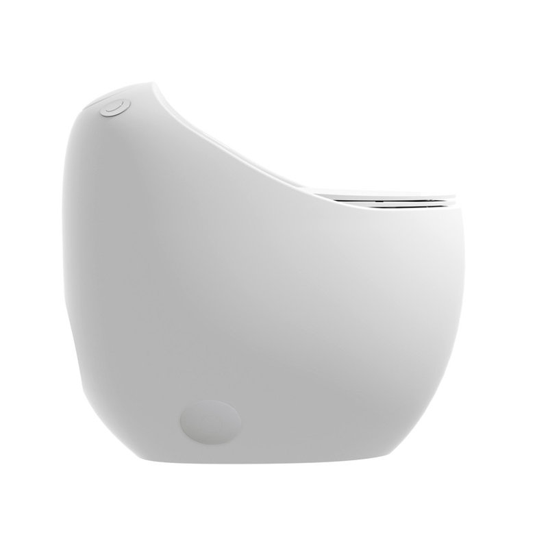 Toilette en forme d'œuf brillant de haute qualité | Conception simple pour une salle de bain élégante, Blanc