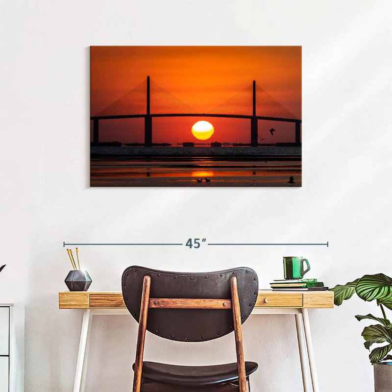 Lilie Bridge Sunset, 24" H x 36" W