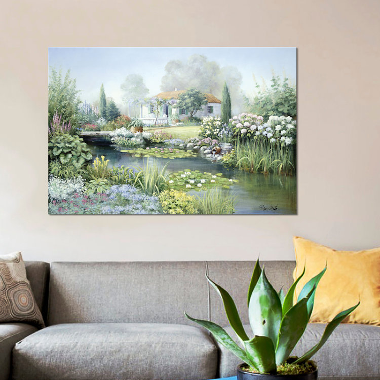 « jardin du trésor », reproduction sur toile, H 8 po x l 12 po x P 0,75 po, Toile tendue, Pas de tapis
