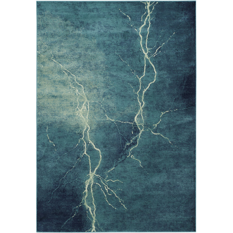 Tapis à motif abstrait multicoloreertaertaerta, Rectangle 3 pi 3 po x 5 pi 7 po