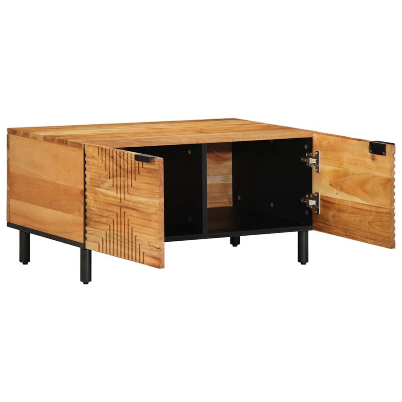 Coffee Table with Storage, 40" H x 80" L x 50" W, Brown Oak 