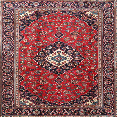 Tapis traditionnel rouge / beige / noir