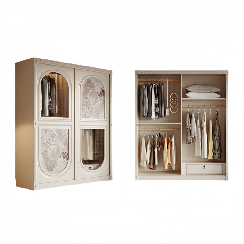 Simple Fashionable And Elegant Wardrobe, 82.68" H x 70.87" W x 23.62" D