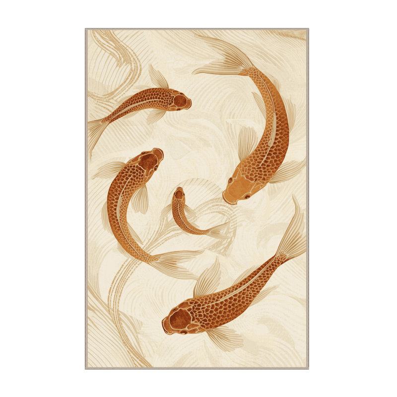 Tapis beige délavé à la machine Pavanvir, 6 x 9