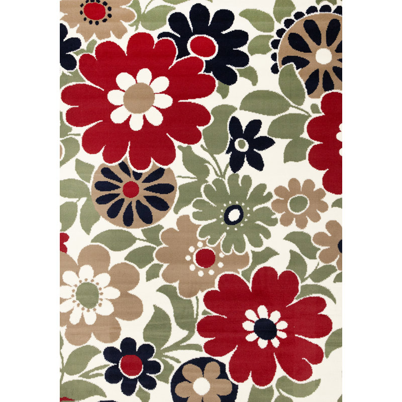 Tapis rouge / vert Vihana