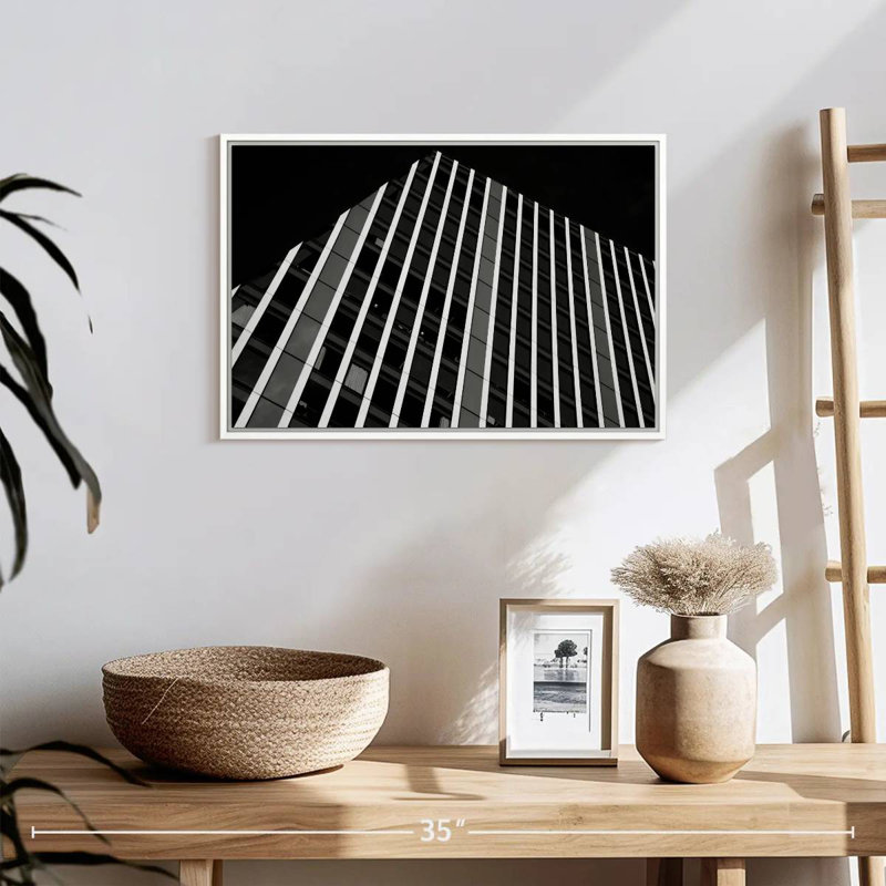 London Building, Cadre flottant blanc, 43 po x 29 po