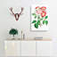 Pink Rose Clare Flowers - Wrapped Canvas-55330258