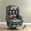 Heavy Duty Upholstered Power Lift Recliners With Massage, Modern Grey