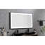 Miroir mural de salle de bain 72 * 48 avec DEL - Lumen élevé, brouillard, aluminium noir mat