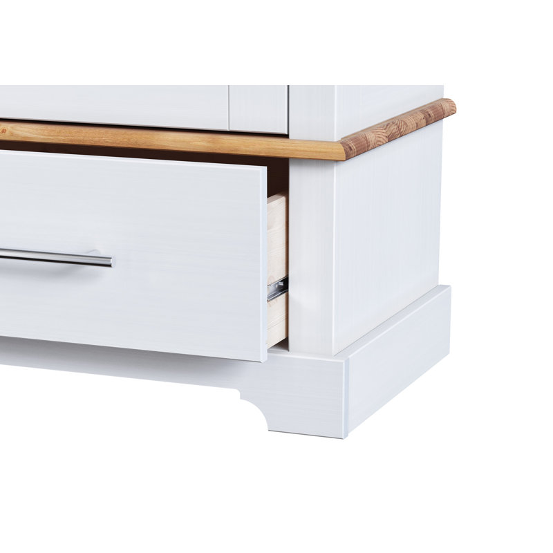 Texian Display Cabinet, White/Natural