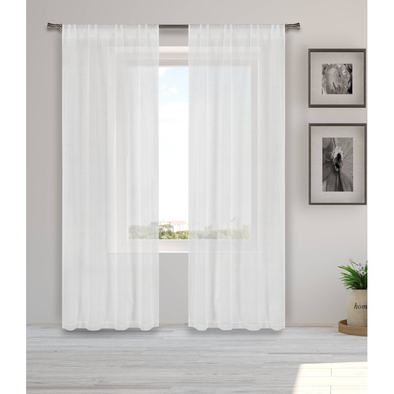 Paire de rideaux semi-transparents Traynor