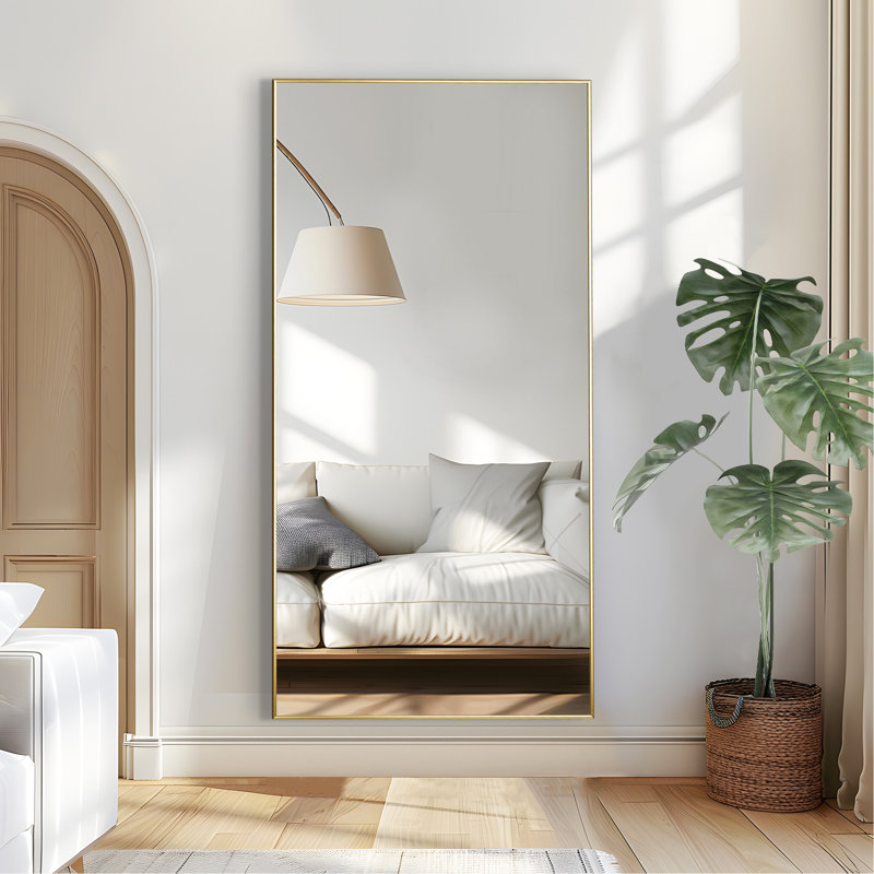 Miroir rectangulaire polyvalent en alliage d'aluminium pour la décoration intérieure