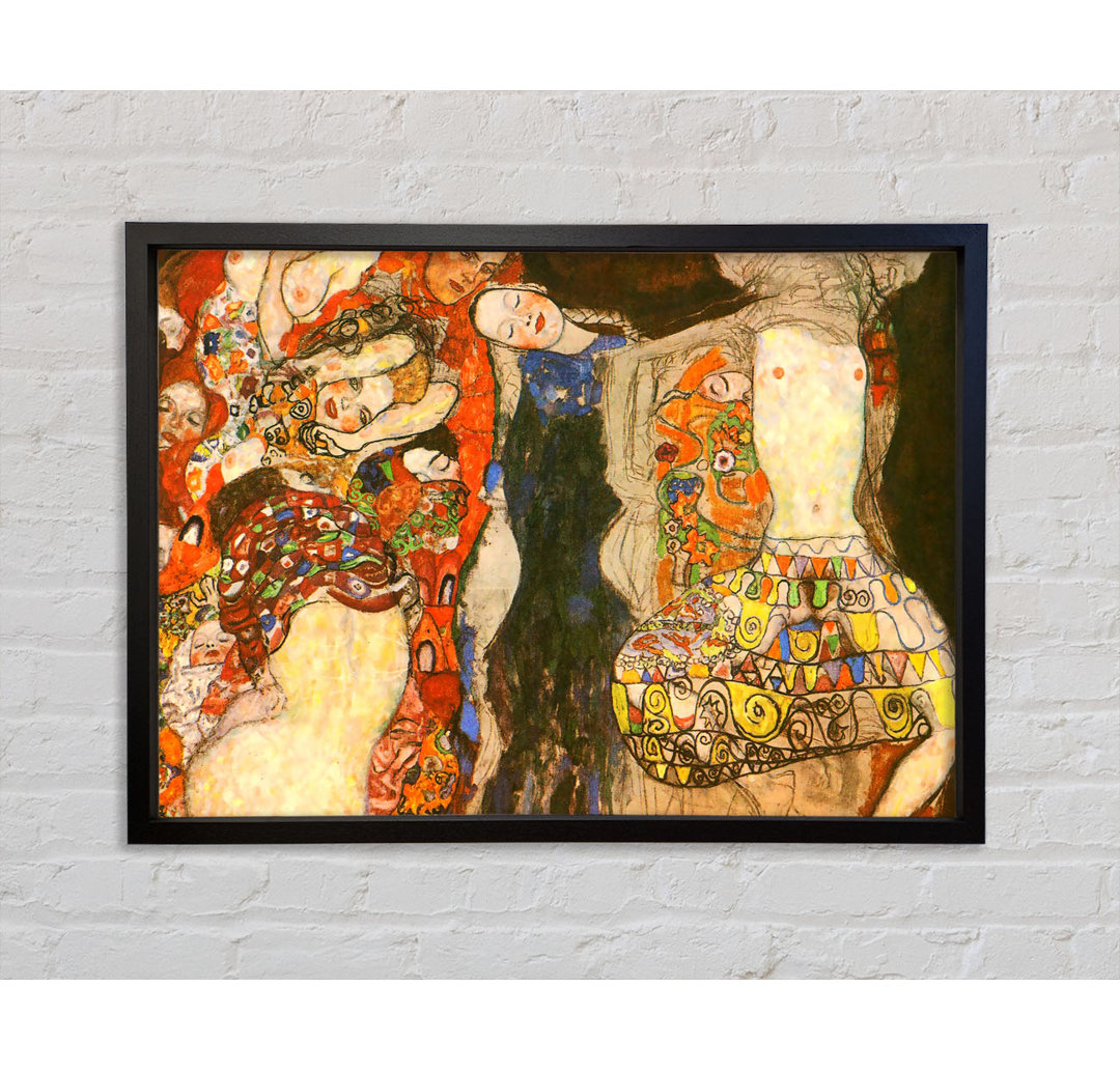 Schmücke die Braut mit Schleier und Kranz von Gustav Klimt - Einzelne Bilderrahmen Kunstdrucke auf Leinwand