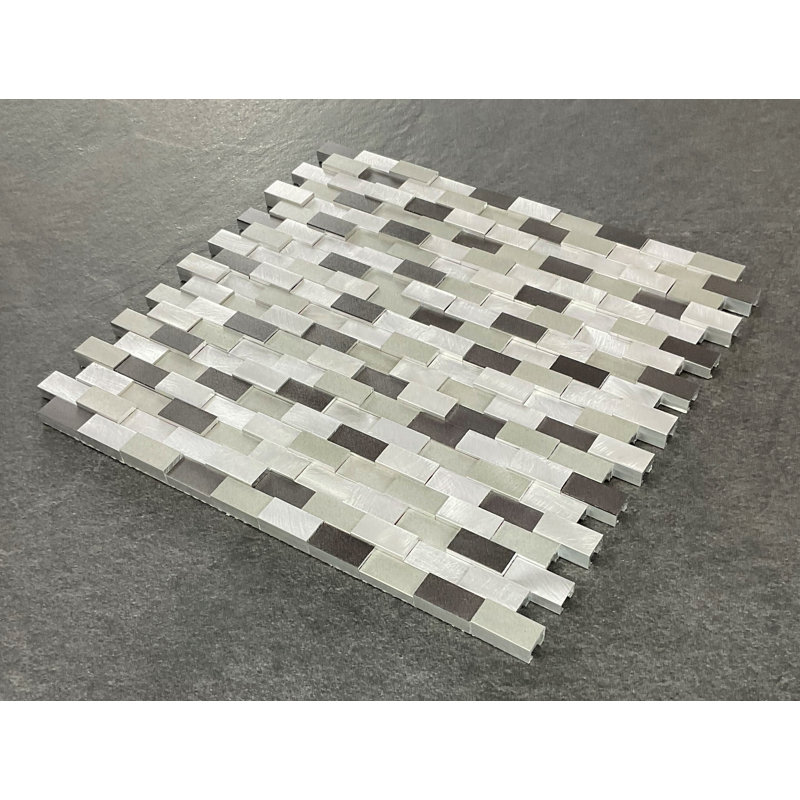 1.25" x 0.625" Metal Linear Mosaic Tile