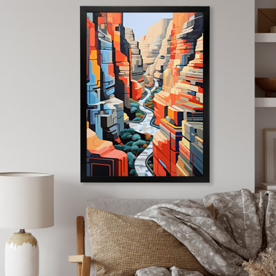 Canyon de Stijl, paysage inspiré sur toile