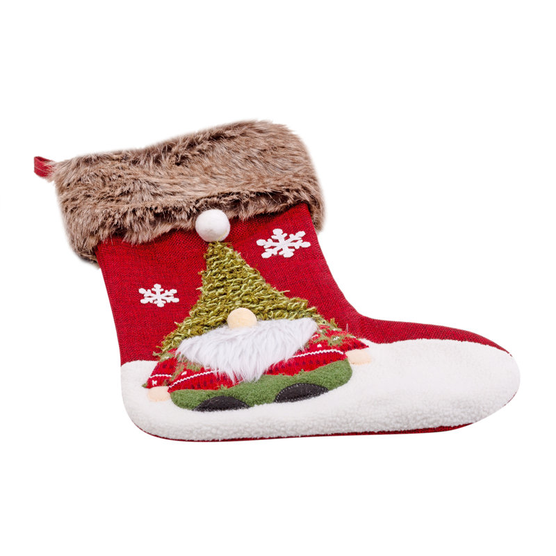 Chaussette de Noël 20 po, Rouge / blanc