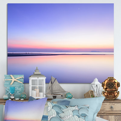 «Vibrant Panoramic Tropical Seascape Sunset III», reproduction d'art sur toile nautique et côtière