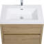 Meuble-lavabo mural avec lavabo, armoire de rangement flottante pour la salle de bain, comptoir en résine de pierre et tiroirs à fermeture en douceur pour une fonctionnalité accrue