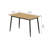 Modern Minimalist Wood Grain Tabletop Dining Table, Stylish Dining Table, Kitchen Dining Table, Sturdy And Durable, Easy To Assemble, Black Metal Leg Design, Suitable For 4-6 People, Suitable For Home-121494600