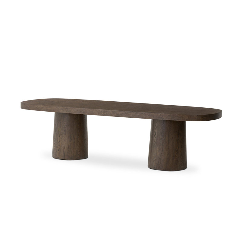 Valen Dining Table-Rustic Brown Oak Veneer