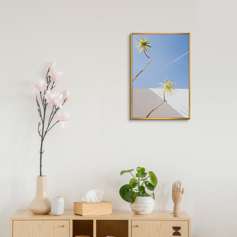 Cadre photo en métal avec passe-partout - Basics by Wayfair ™, Bronze, 13 po x 19 po emmêlé à 11 po x 17 po