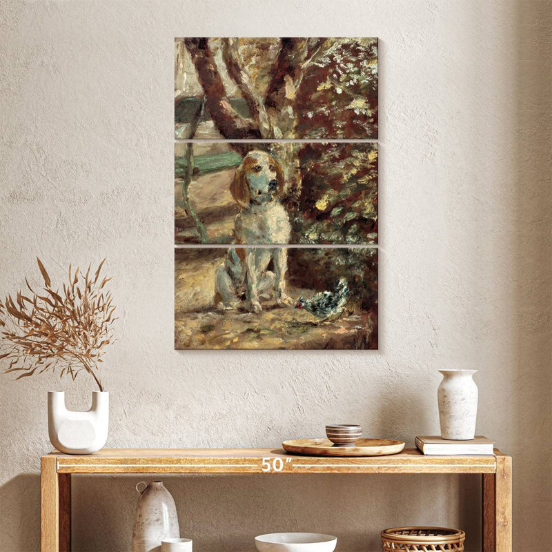 Brampt le chien de l'artiste Fleche 1881, H 50 po x l 32 po