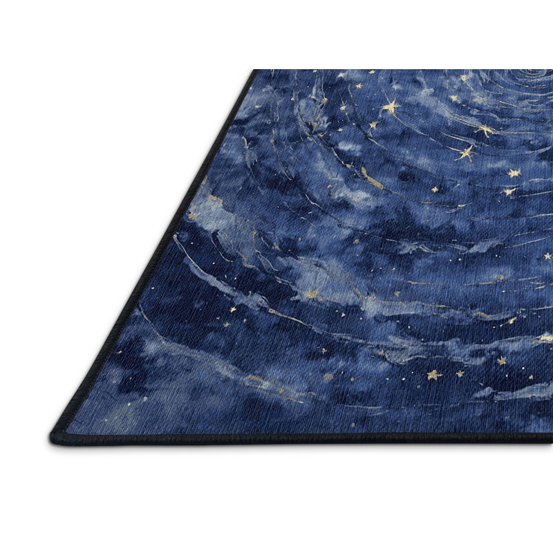 Machine Washable Gray Area Rug, Square 6'