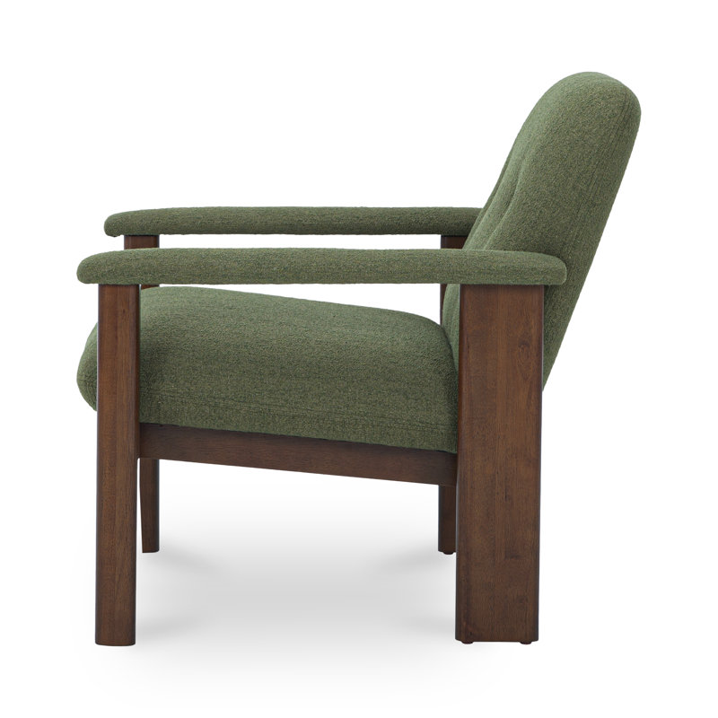 Ellington Lounge Chair, Green Basketweave