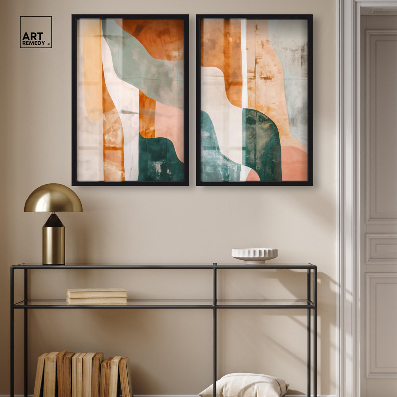 Ensemble de 2 panneaux de luxe Luxe , H 31 po x l 21 po, Noir