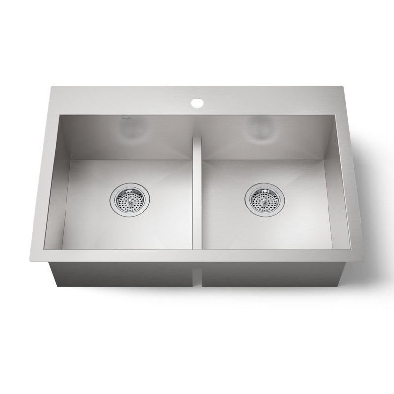 Évier de cuisine encastré L 33 po x l 22 po Vault ™, 1 trou
