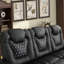 Ensemble de salon inclinable de luxe en similicuir 3 pièces Ninia