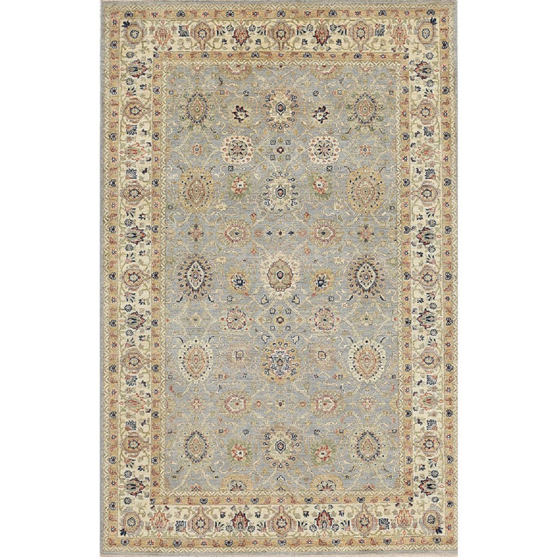 Transitional One-of-a-Kind Rectangle 5'9" X 9'2" Hand Knotted Area Rug