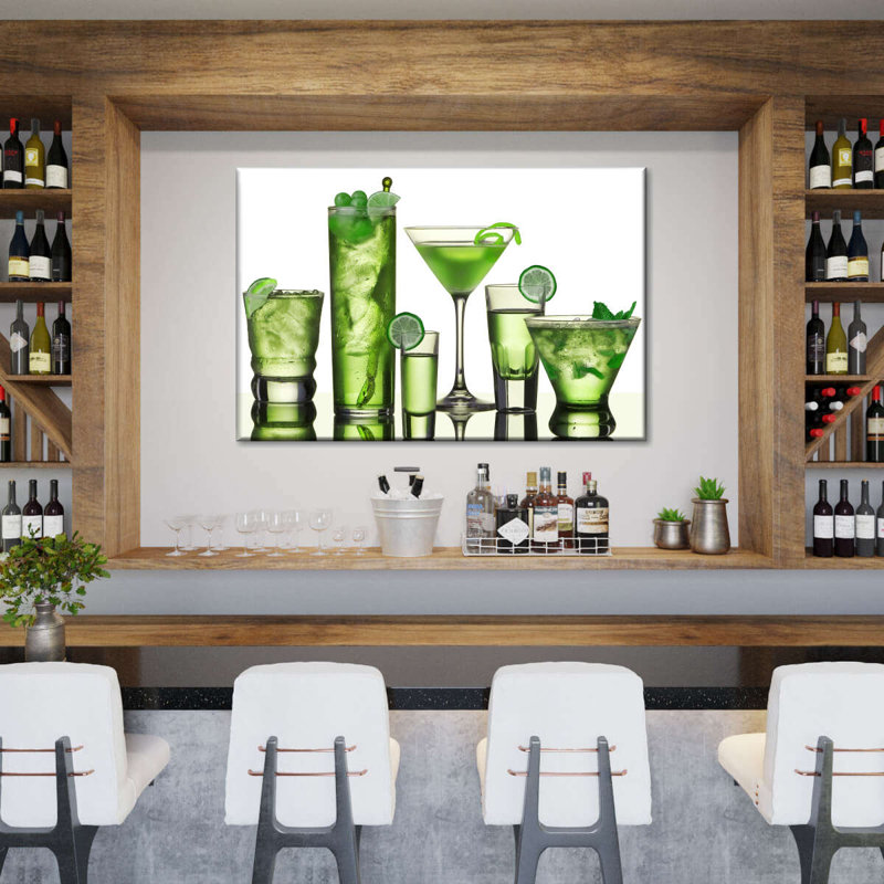 Green Lime Cocktail, reproduction sur toile, H 24 po x l 36 po x P 1,25 po