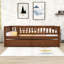 Lit de jour en bois avec couchette simple et garde-corps-219571554-219571555