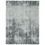 Tapis bleu en laine et en soie noué à la main Tod-1595376305