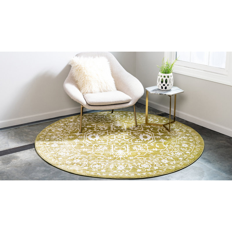 Folkeste Oriental Indoor Rug, Round 6'1"