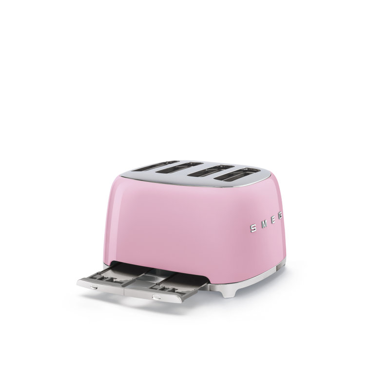 SMEG 50's Retro Style 4x4 Toaster, Pink