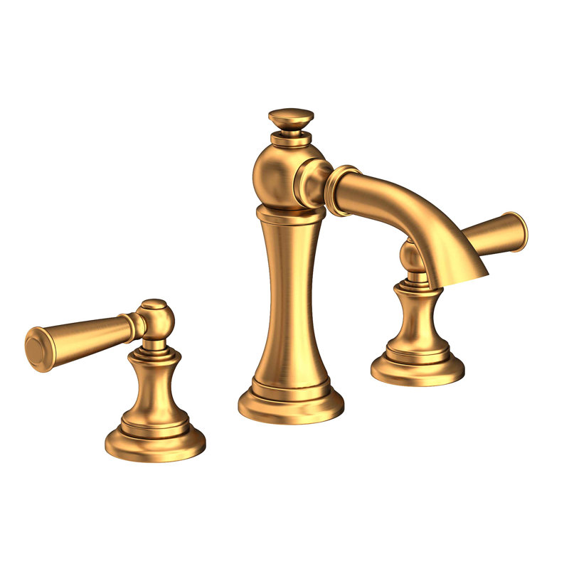 Sutton Widespread Bathroom Faucet with Drain Assembly, Satin Gold