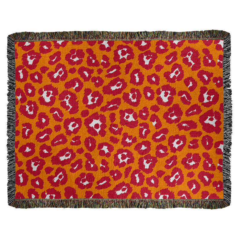 Jeté en coton Tampa Bay Football, 52 po x 37 po, Orange; rouge; blanc