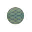 Modern Green Circle Floral Patterned Woven Gun Washable Rug-1134387170