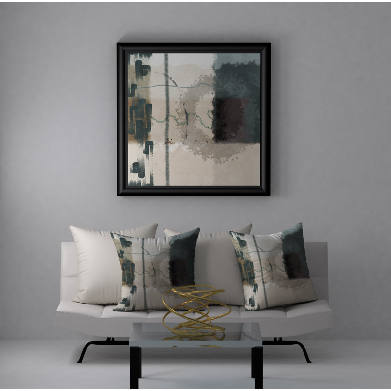 Abstract Throw Pillow, 24" H x 24" W