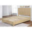 Grand lit plateforme en bois avec tête de lit à panneaux cannelés - Design minimaliste moderne-1377519006