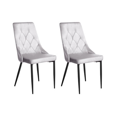 Set of 2 Dining Chairs AVENIR Velvet 