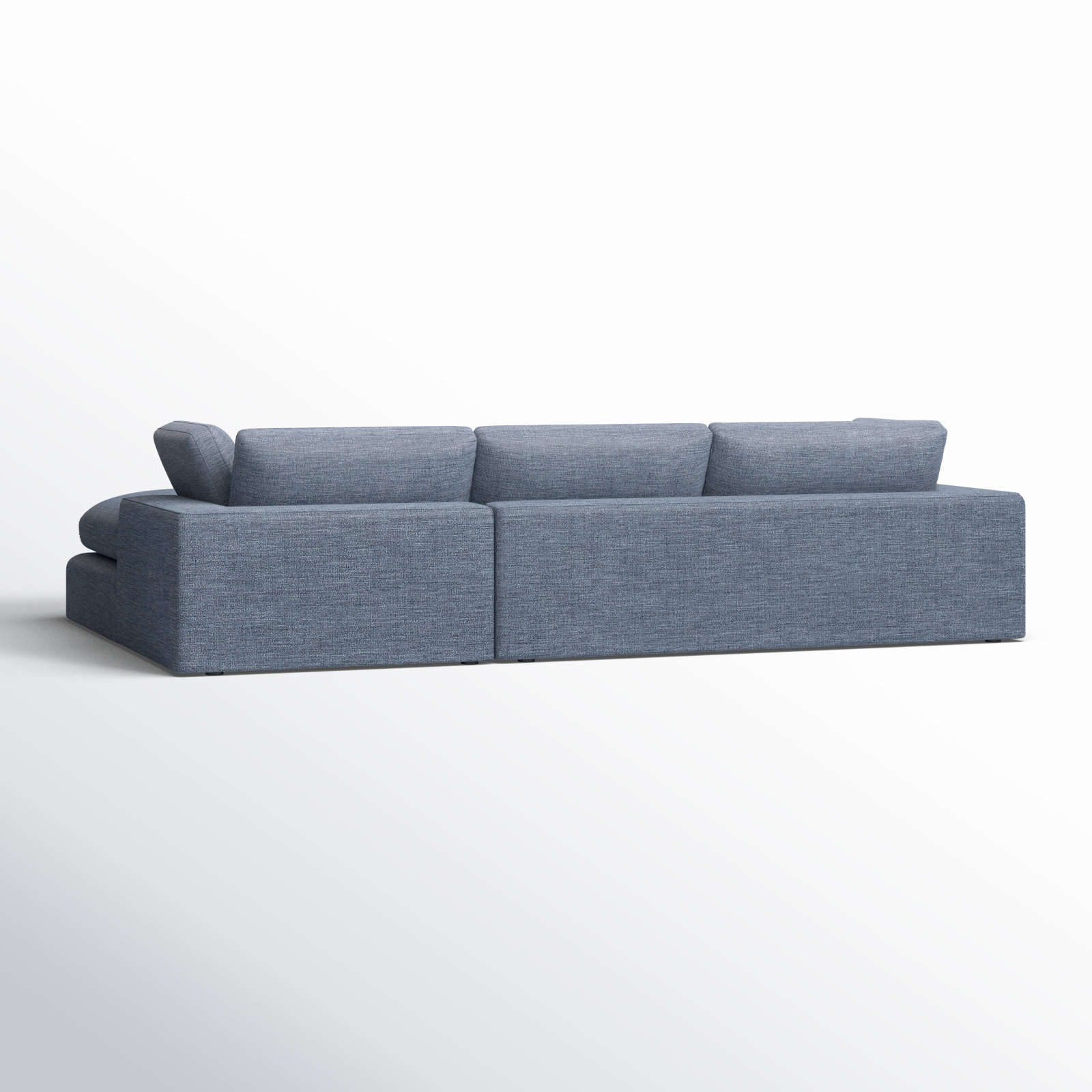 Asher Sofa and Chaise, Right Hand Facing, Brent Dark Gray Performance Chenille