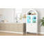 Armoire blanche en dôme de MDF avec éclairage DEL, rangement multifonctionnel pour les collations, armoire d'appoint Modern Tech Feel pour bureau personnel