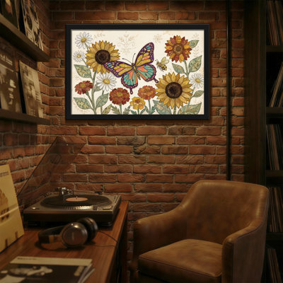 Animaux, tournesol, tournesol, abeille, motif floral