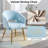 Velvet Desk Chair no Wheels, Home Office Armchair with Gold Base, Vanity Chair with Back for Make-up-115516181