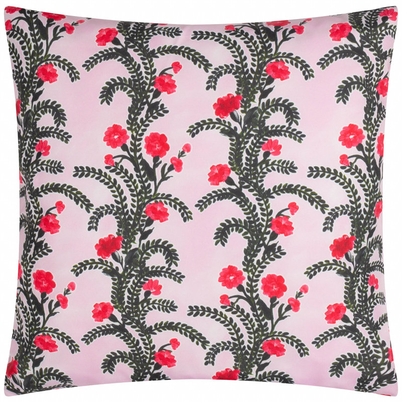 Cassis Indoor / Outdoor Floral Purple Square Cushion, Polyester