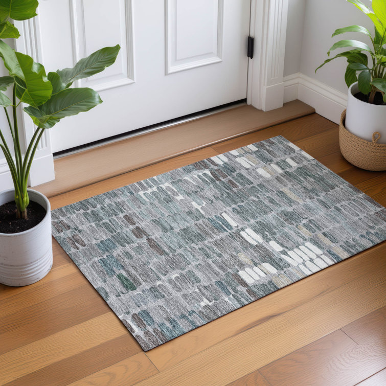 Machine Washable Indoor/Outdoor Molewski ACN2349 Abstract Rug