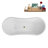 71" Streamline Soaking Freestanding Tub and Tray With Internal Drain-112235484
